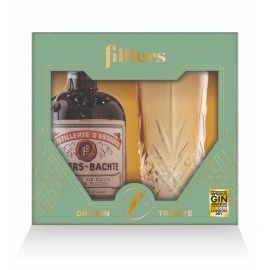 Filliers Dry Gin Tribute fles 50cl + glas