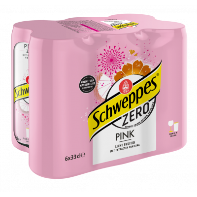 Schweppes Pink Zero Tonic blik 6 x 33cl
