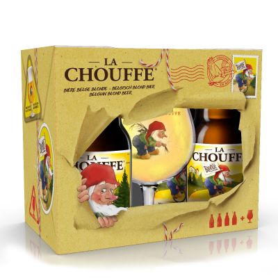 La Chouffe geschenk 4x33cl + glas