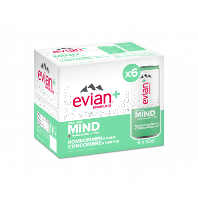 Evian Sparkling Mint Cucumber clip 6 x 33cl