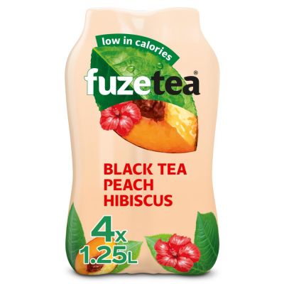 Fuze Tea Black Tea Peach Hibiscus tray 4 x 1,25L