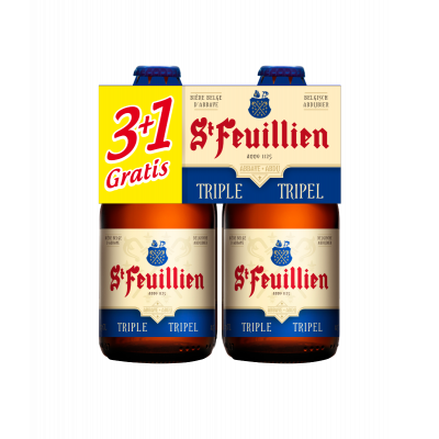 St Feuillien Tripel (3+1 gratis) clip 4 x 33cl