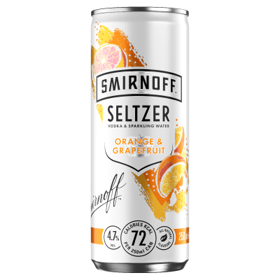 Smirnoff Seltzer Orange & Grapefruit blik 25cl