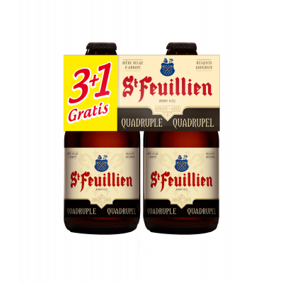 St Feuillien Quadrupel (3+1) clip 4 x 33cl