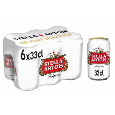 Stella Artois blik 6 x 33cl