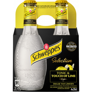 Schweppes Selection Tonic & Touch of Lime clip 4 x 20cl