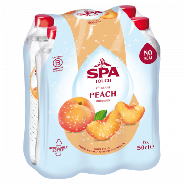 SPA TOUCH Bruisend Mineraalwater Perzik clip 6 x 50cl