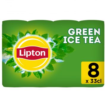 Lipton Ice Tea Green Original (Reduced sugar) blik 8 x 33cl