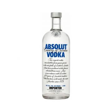 Absolut vodka Blue fles 1l