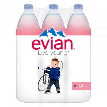 Evian rpet 6 x 1,5l