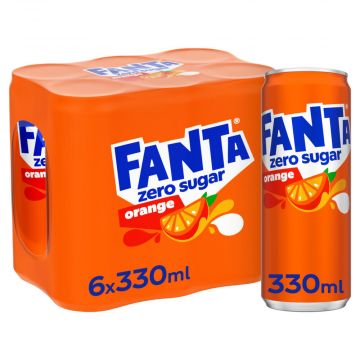 Fanta Zero Orange blik 6 x 33cl
