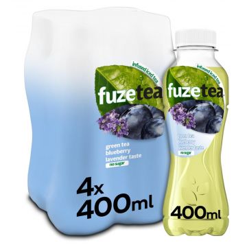 Fuze Tea Green Tea Zero Blueberry Lavender clip 4 x 40cl