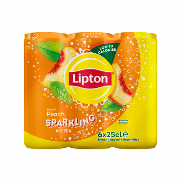 Lipton Ice Tea Sparkling Peach blik 6 x 25cl