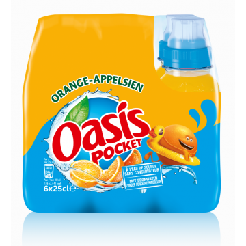 Oasis Pocket Orange clip 6 x 25cl