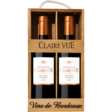 Claire Vue Bordeaux Réserve 2022 wijnkist 2 x 75cl