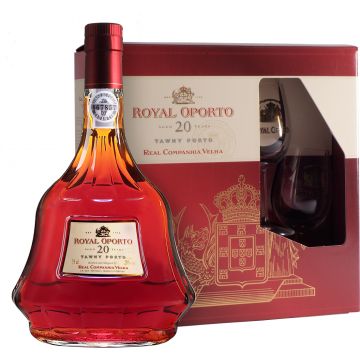 Royal Oporto 20Y Tawny geschenk 75cl + 2 glazen