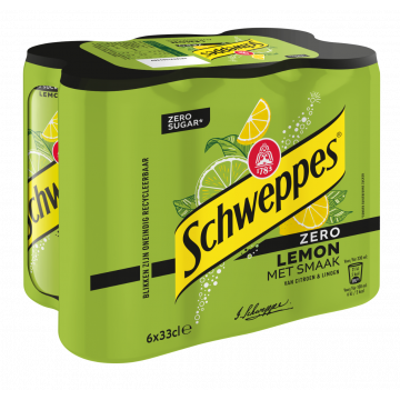 Schweppes Lemon Zero blik 6 x 33cl