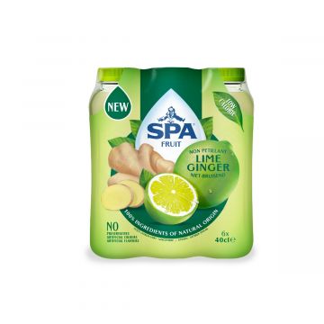 SPA Fruit Niet-bruisende Fruitlimonade Limoen Gember clip 6 x 40cl