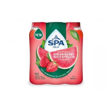 SPA Fruit Niet-bruisende Fruitlimonade Aardbei Watermeloen clip 6 x 40cl
