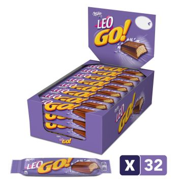 Milka LEO GO Chocolade Wafels Melkchocolade 32 x 48g