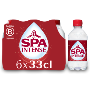SPA INTENSE Bruisend Natuurlijk Mineraalwater pet 6 x 33cl