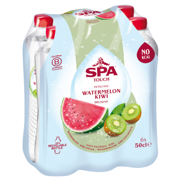 SPA TOUCH Bruisend Mineraalwater Watermeloen Kiwi clip 6 x 50cl