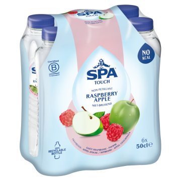 SPA TOUCH Niet-Bruisend Mineraalwater Framboos Appel clip 6 x 50cl
