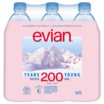 Evian Natuurlijk Mineraalwater rpet 6 x 1l