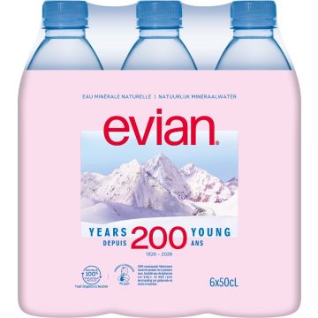 Evian Natuurlijk Mineraalwater rpet 6 x 50cl