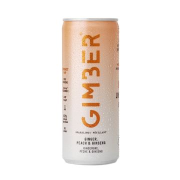 GIMBER Sparkling Ginger, Peach & Ginseng blik 25cl