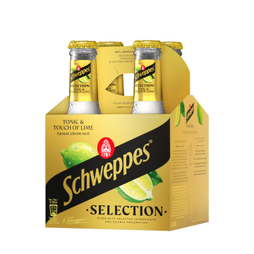 Schweppes Selection Tonic & Touch of Lime clip 4 x 20cl