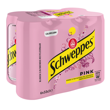 Schweppes Pink Tonic blik 6 x 33cl