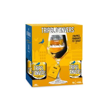 Tripel D'Anvers geschenk 4 x 33cl + glas
