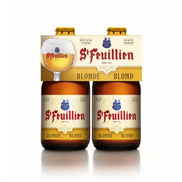 St Feuillien Blond clip 4 x 33cl