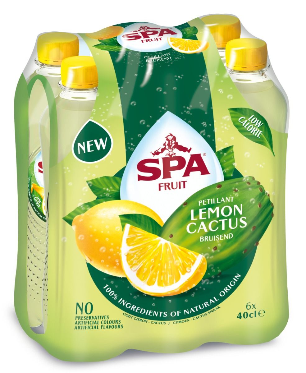 SPA Fruit Bruisende Fruitlimonade Citroen Cactus clip 6 x 40cl