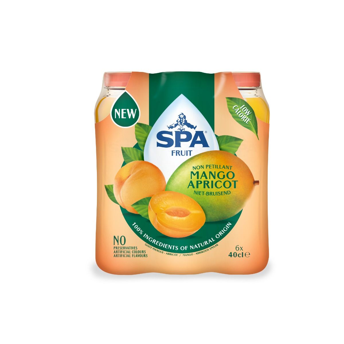SPA Fruit Niet-bruisende Fruitlimonade Mango Abrikoos clip 6 x 40cl