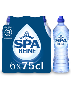 SPA REINE Niet-Bruisend Natuurlijk Mineraalwater Sport pet 6 x 75cl