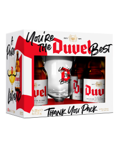 Duvel - You're the Best - geschenk 4x33cl + glas