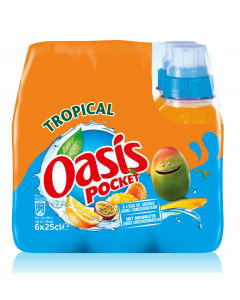 Oasis Pocket Tropical clip 6 x 25cl